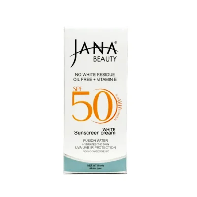 کرم ضدآفتاب / مرطوب‌کننده Jana Beauty SPF 50 – مناسب پوست صورت