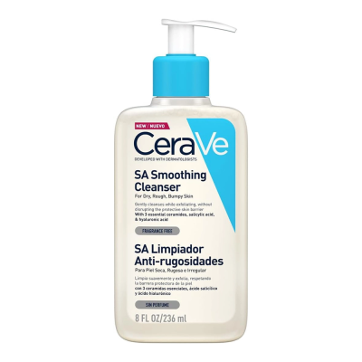 ژل شستشوی صورت سالسیلیک اسید سراوی مناسب پوست زبر، خشک CeraVe SA Smoothing Cleanser